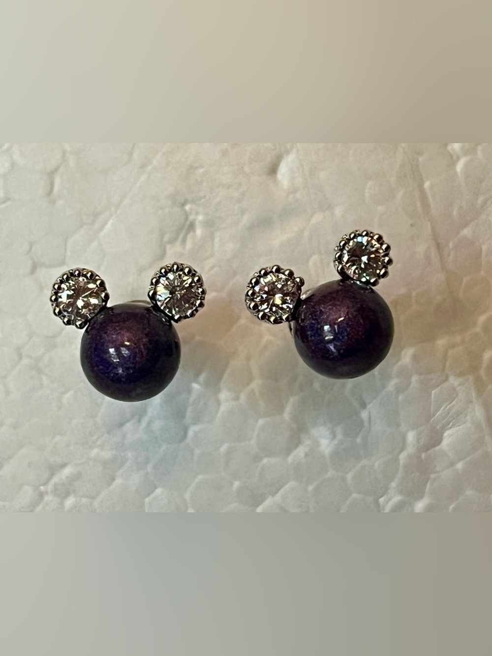 New - CZ Pearl Stud Earrings